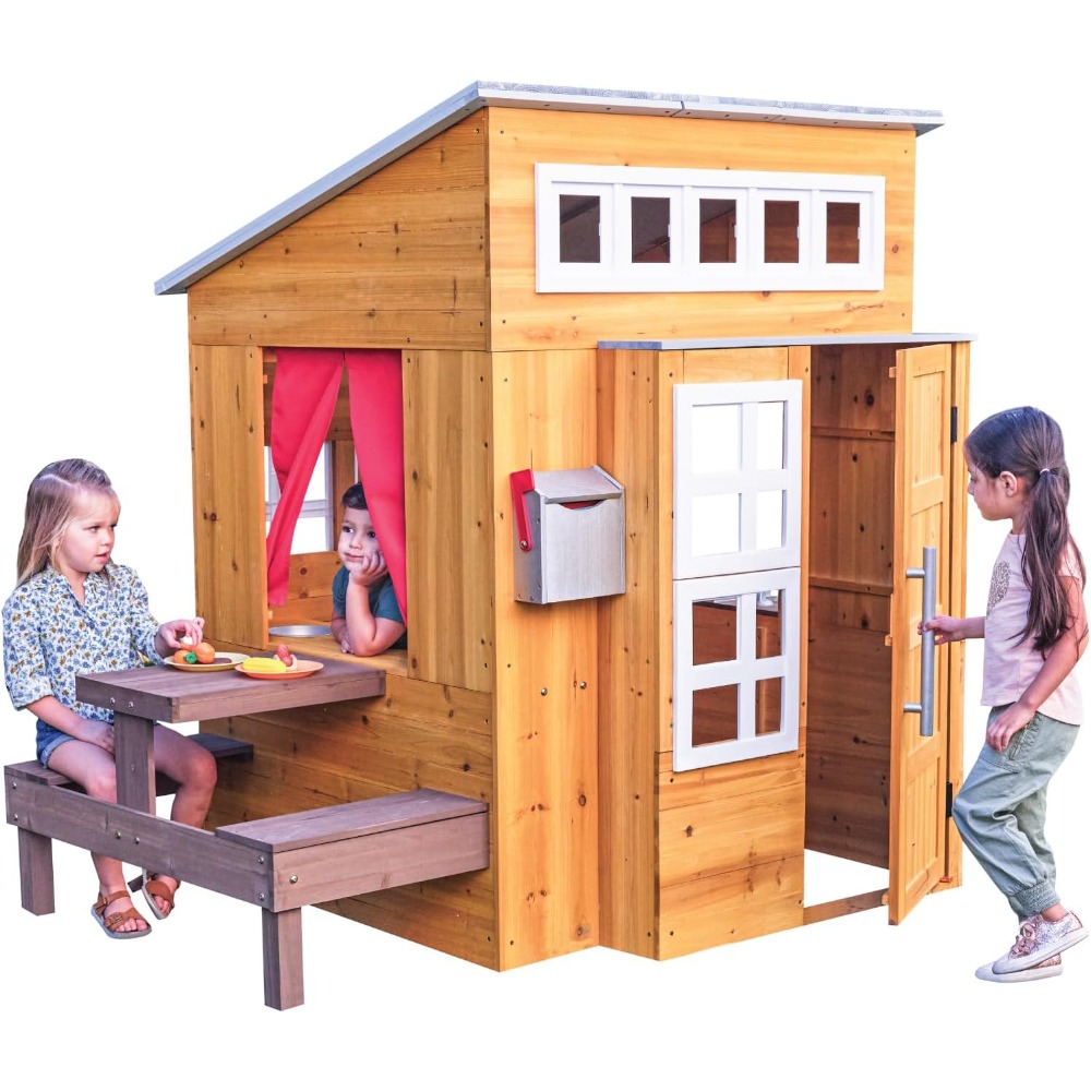 Kids Outdoor Grill - Çocuklar için Modern Ahşap Dış Mekan