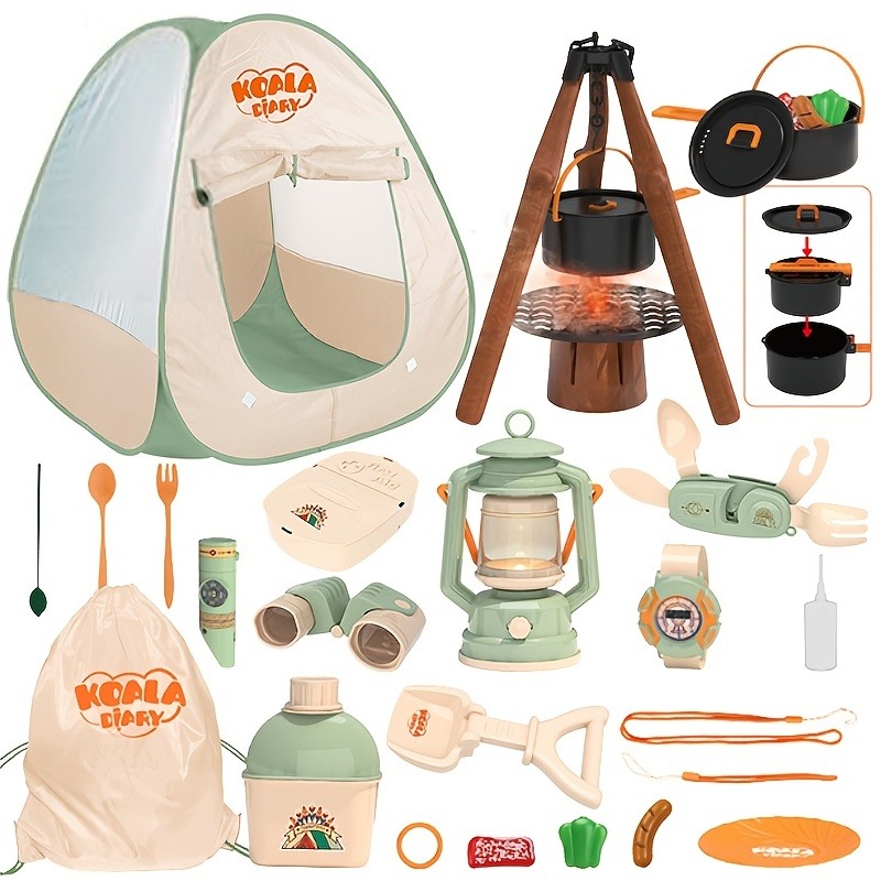 Kids Outdoor Grill - Çocuklar Kamp Seti Oyuncak Açık Explorer