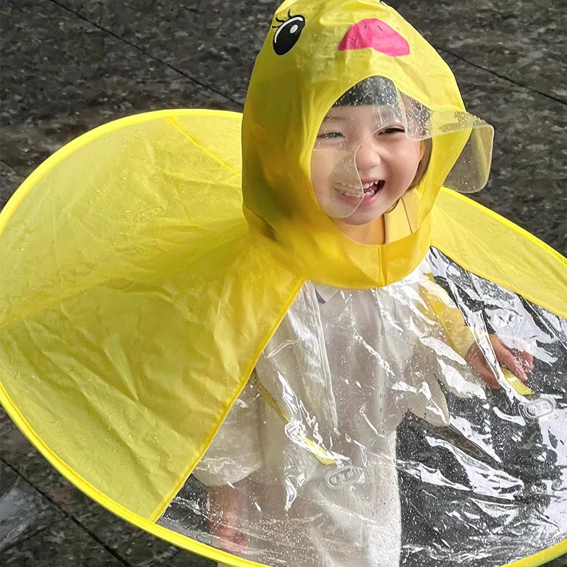 Kids Outdoor Umbrella - Çocuklar için UFO Yağmurluk Ördek Kapüşonlu