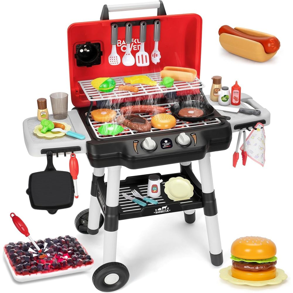 Kids Outdoor Grill - Çocuklar İçin Oyuncak Mutfak Seti, Duman