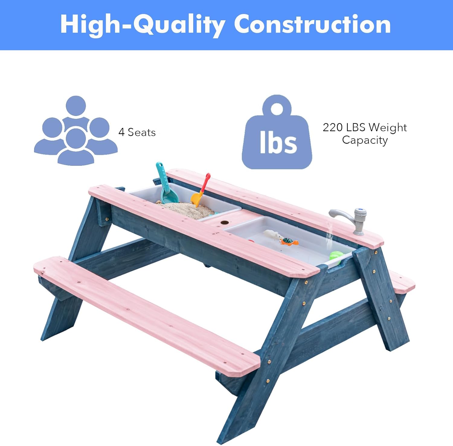 Çocuklar için 3'ü 1 Arada Kum  - Kids Outdoor Bench With Umbrella incelemesi ve fiyatı