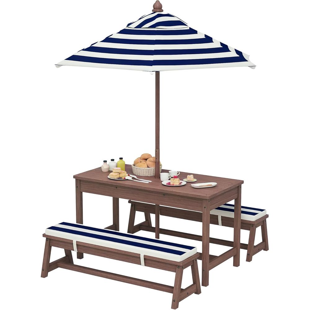 Qaba Çocuk Piknik Masası, Dış  - Kids Outdoor Bench With Umbrella incelemesi ve fiyatı