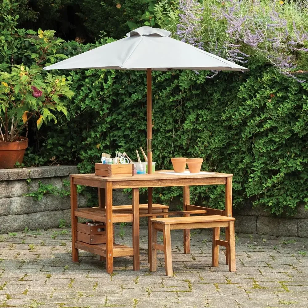 Çocuklar için Açık Hava Sandık - Kids Outdoor Bench With Umbrella incelemesi ve fiyatı