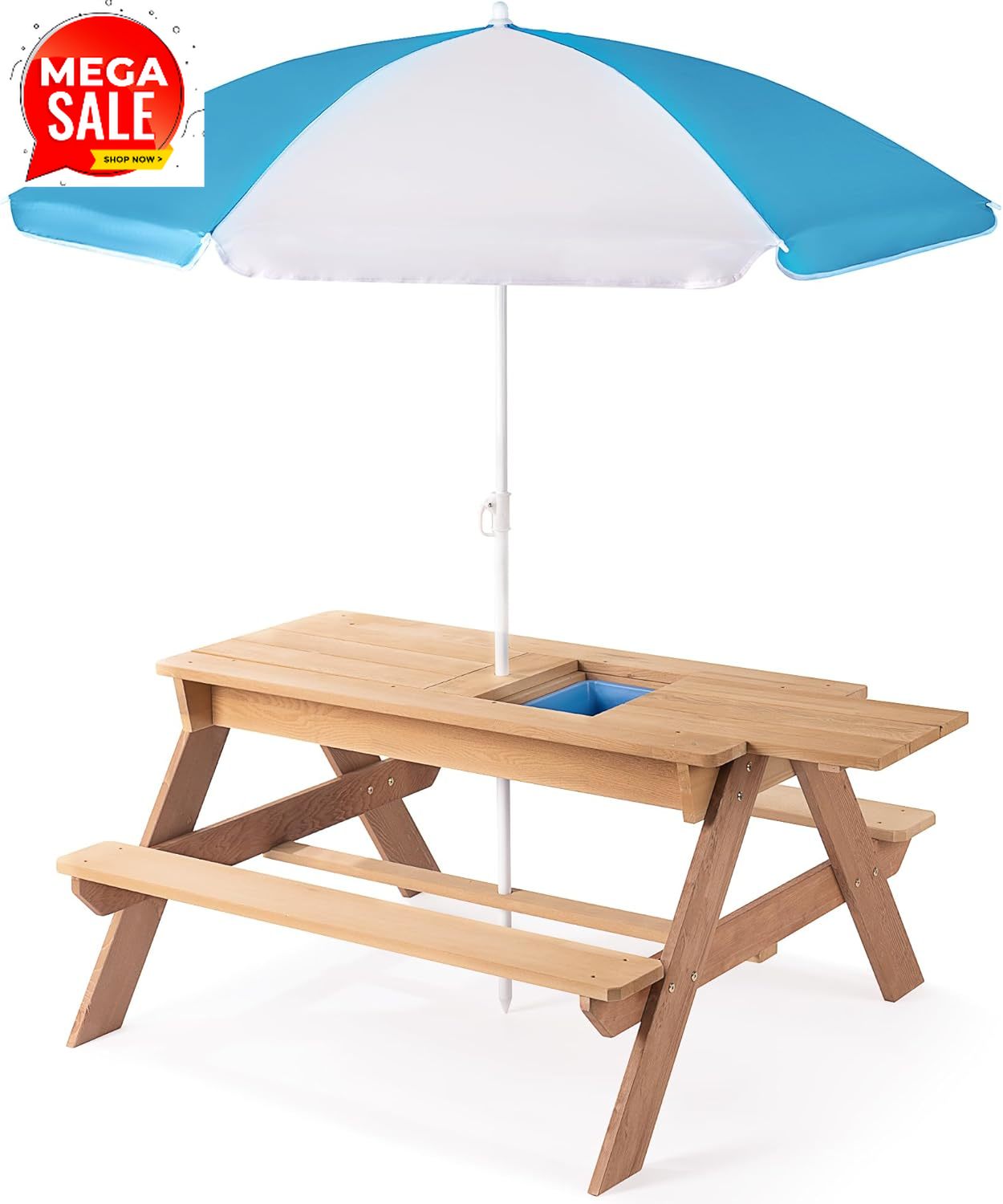 Açık Hava Dönüştürülebilir Çoc - Kids Outdoor Bench With Umbrella incelemesi ve fiyatı