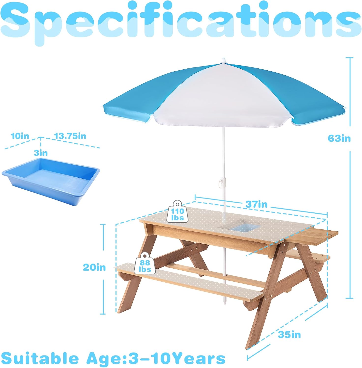 Açık Hava Dönüştürülebilir Çoc - Kids Outdoor Bench With Umbrella incelemesi ve fiyatı