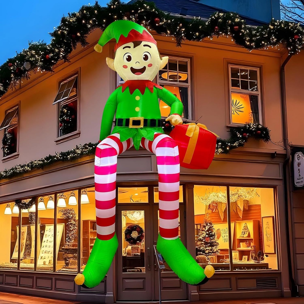 8FT Noel Şişme Oturan Elf Deko - Kids Outdoor Gifts incelemesi ve fiyatı