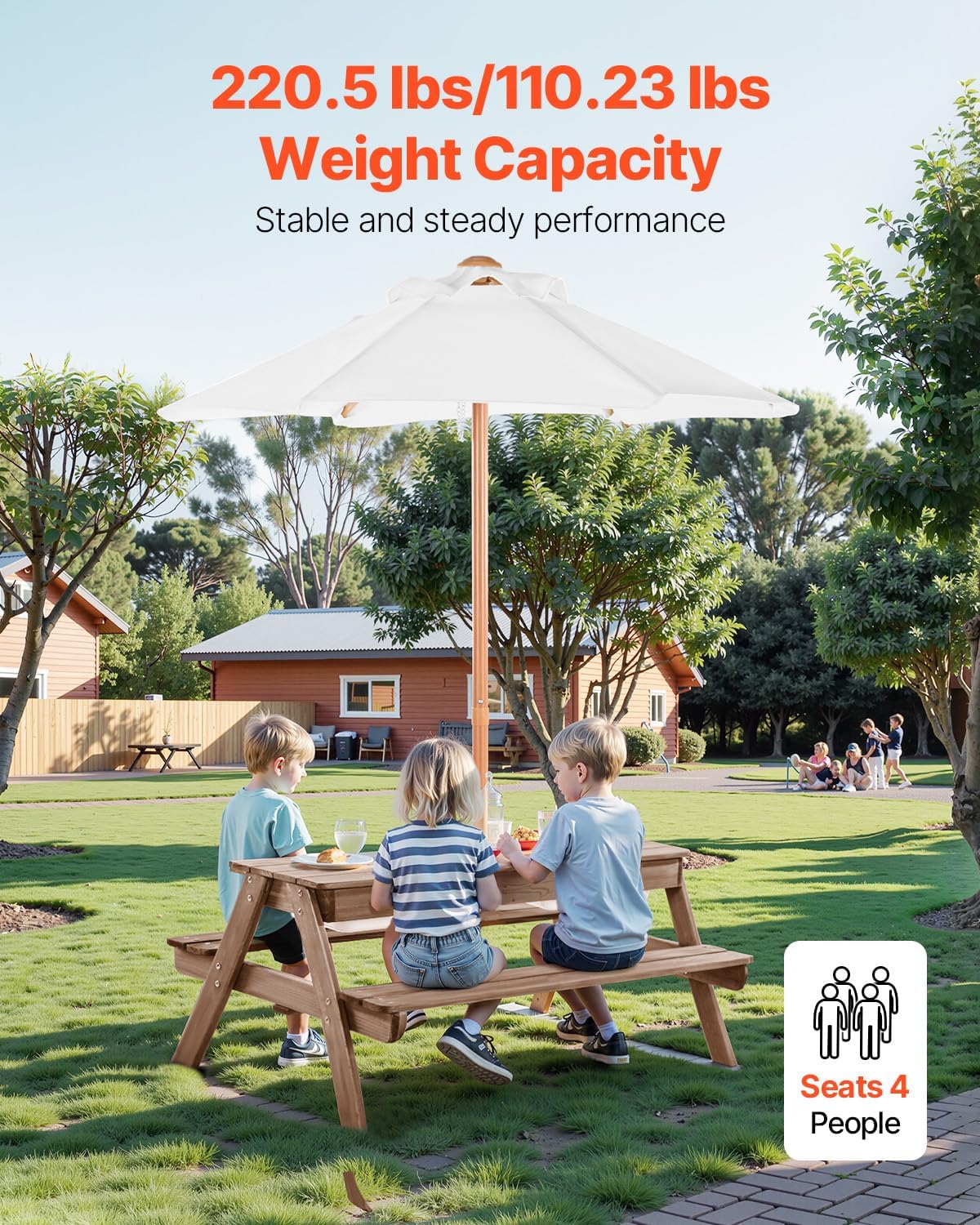 Çocuk Piknik Masası ve Şemsiye - Kids Outdoor Bench With Umbrella incelemesi ve fiyatı